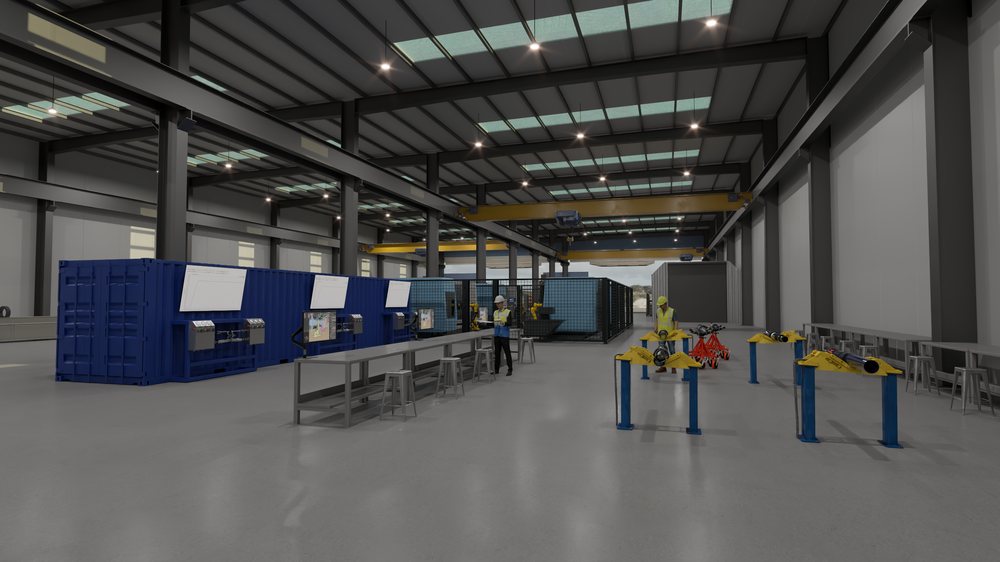 Visualisation of the planned pressure test bay.